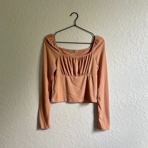 Papaya Long Sleeve Crop Top